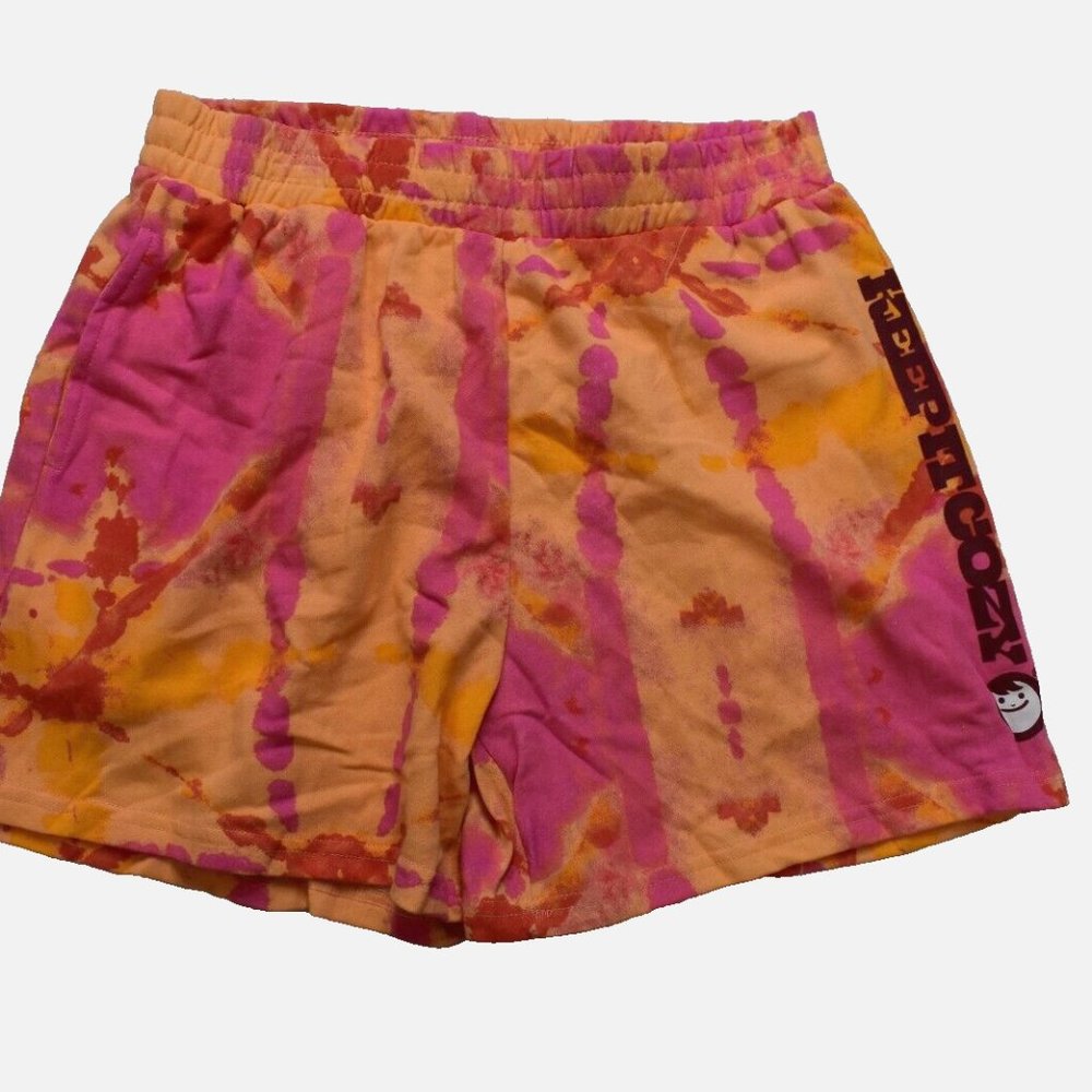 Maruchan Mens Keep It Cozy Tangerine Tie Dye Orange Shorts New Small